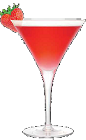 The Marilyn is a sexy red colored cocktail made from Three Olives Marilyn Monroe strawberry vodka, cranberry juice and half-and-half, and served in a chilled cocktail glass.