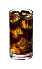 The Vodka and Coke drink is made from Smirnoff vodka, Coca-Cola and lime, and served over ice in a highball glass.
