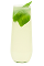 The Albahaca Sour cocktail recipe is made from Chilean pisco, basil, lime juice, simple syrup and club soda, and served over ice in a highball glass.