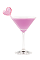 The Bachelorette Blush is a classy purple cocktail made from Hpnotiq Harmonie liqueur, cherry vodka and lemon-lime soda, and served in a chilled cocktail glass.