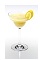 The Banana Disarita is a yellow cocktail made from Disaronno, tequila, margarita mix and banana, and served in a chilled margarita glass.