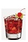 The Double Punch drink recipe is a red colored cocktail made from Burnett's fruit punch vodka and fruit punch, and served over ice in a rocks glass.