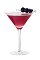 The French Martini is made from Chambord raspberry liqueur, Chambord flavored vodka and pineapple juice, and served in a chilled cocktail glass.