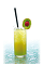 The Green Banana is a fruity green and yellow summer drink made from ginger liqueur, creme de menthe, banana liqueur, orange juice and banana nectar, and served over ice in a highball glass.