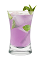The Harmonie Mojito is a modern take on the classic Mojito drink. A purple drink made from Hpnotiq Harmonie, white rum, lime juice and mint, and served over ice in a highball glass.