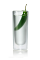 The Hot Shot is made from Stoli Hot jalapeno vodka and a jalapeno pepper, and served in a chilled shot glass.