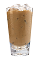 The Kahlua Iced coffee is made from Kahlua coffee liqueur, iced coffee and cream, and served in a highball glass.