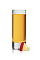 The Karamel Apple Shot is made from Stoli Karamel vodka and apple juice, and served in a chilled shot glass.