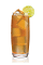 The Karamel Tea drink is made from Stoli Salted Karamel vodka, peach tea and fresh lemon juice, and served over ice in a highball glass.