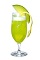 The Maple Fizz drink is made from Midori melon liqueur, gin, lemon juice, maple syrup, egg white, honeydew melon and club soda, and served in any tall, stemmed glass.