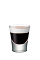 The Mellow Cocoa is a brown colored shot made from Smirnoff marshmallow vodka, hot cocoa, marshmallow and nutmeg, and served in a shot glass.