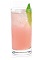 The Pampluna is a pink colored drink made from Joseph Cartron pink grapefruit liqueur, raspberry liqueur, gin and lemon-lime soda, and served over ice in a highball glass.
