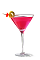 The Pink Flamingo cocktail recipe is a pink colored drink made from UV Lemonade vodka, cranberry juice and triple sec, and served in a chilled cocktail glass.