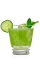 The Qucumber Mojito cocktail is a green colored drink recipe made from Don Q Limon rum, mint, cucumber juice, lime juice, simple syrup and cucumber, and served over ice in a rocks glass.