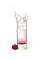 The Raspberry Blast shot is made from Malibu Red and raspberry syrup, and served in a chilled shot glass.