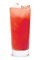 The Raspberry Creamsicle is a red drink made from raspberry schnapps, vanilla liqueur, cream and club soda, and served over ice in a highball glass.