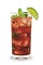 The Razz Mojito is a red colored drink made in the tradition of the classic mojito drink. Made from raspberry schnapps, light rum, simple syrup, lime juice, mint and club soda, and served over ice in a highball glass.