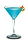 The Gin Blossom is a blue colored cocktail made from Hpnotiq liqueur, gin, lemon juice and champagne, and served in a chilled cocktail glass.