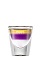 The Thistle is a colorful shot perfect for any party or event. Clear, golden and purple in color, Thistle is made from white creme de cacao, parfait amour and Scotch, and served in a chilled shot glass.