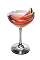 The Watermelon Slice cocktail is made from Smirnoff Watermelon vodka, lime juice, cranberry juice, mint and simple syrup, and served in a chilled cocktail glass.
