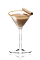 The White Nile Martini is a brown colored cocktail made from Amarula cream liqueur, dark creme de cacao, Cointreau orange liqueur and chocolate, and served in a chilled cocktail glass.