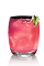 The X-Otica is an exotic pink colored drink recipe made from X-Rated Fusion liqueur and SKYY coconut vodka, and served over ice in a rocks glass.